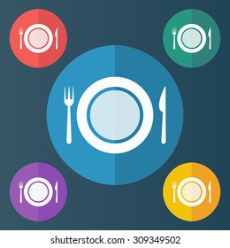 vector illustration of modern icon restaurant