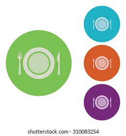 vector illustration of modern icon restaurant
