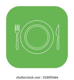 vector illustration of modern icon restaurant