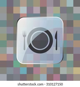 vector illustration of modern icon restaurant