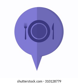 vector illustration of modern icon restaurant