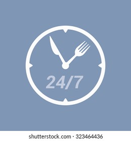 vector illustration of modern icon restaurant