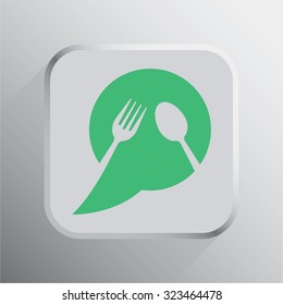 vector illustration of modern icon restaurant