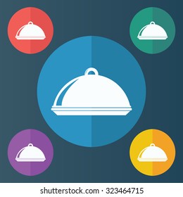 vector illustration of modern icon restaurant