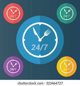 vector illustration of modern icon restaurant