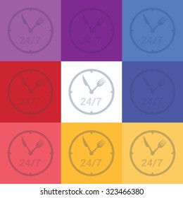 vector illustration of modern icon restaurant