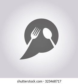 vector illustration of modern icon restaurant
