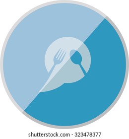 vector illustration of modern icon restaurant