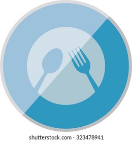 vector illustration of modern icon restaurant