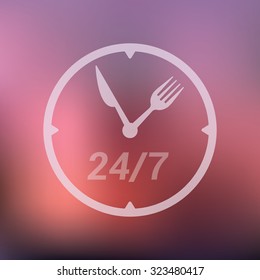 vector illustration of modern icon restaurant
