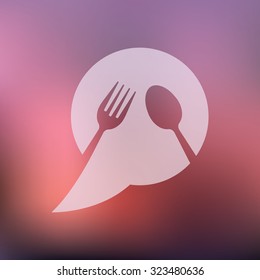 vector illustration of modern icon restaurant