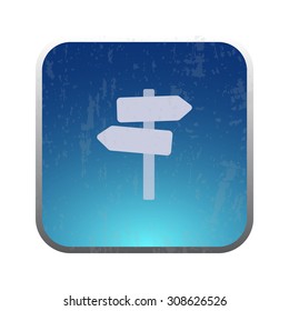 vector illustration of modern icon road sign