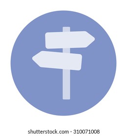 vector illustration of modern icon road sign