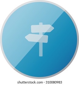vector illustration of modern icon road sign