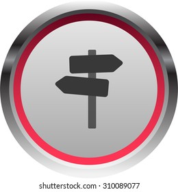 vector illustration of modern icon road sign