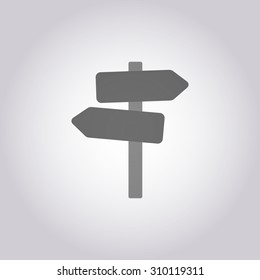 vector illustration of modern icon road sign