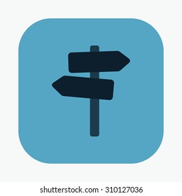vector illustration of modern icon road sign