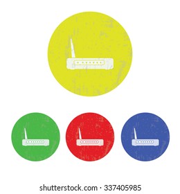 vector illustration of modern icon router