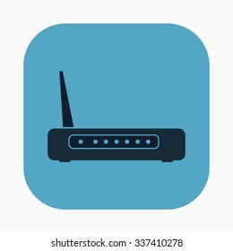 vector illustration of modern icon router
