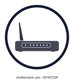 vector illustration of modern icon router