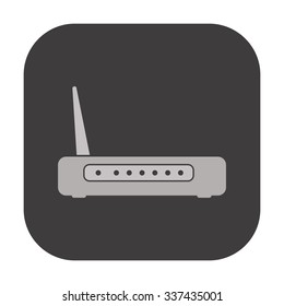 vector illustration of modern icon router