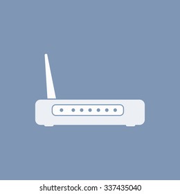 vector illustration of modern icon router