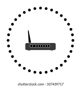 vector illustration of modern icon router
