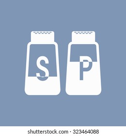 vector illustration of modern icon salt and pepper