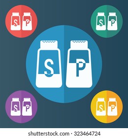 vector illustration of modern icon salt and pepper