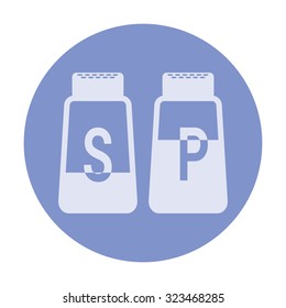vector illustration of modern icon salt and pepper