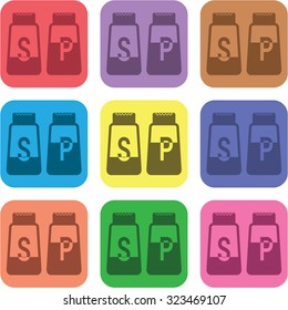 vector illustration of modern icon salt and pepper