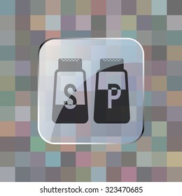 vector illustration of modern icon salt and pepper