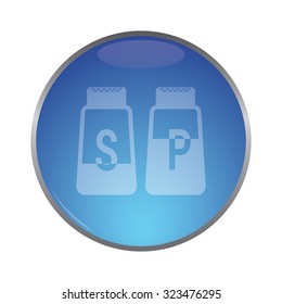 vector illustration of modern icon salt and pepper