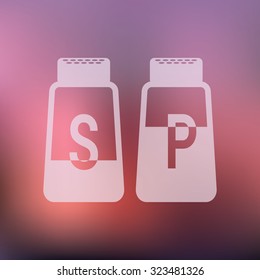vector illustration of modern icon salt and pepper