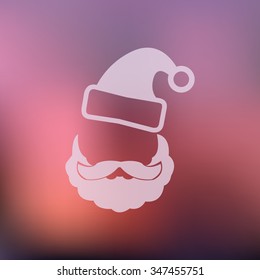 vector illustration of modern icon Santa Claus
