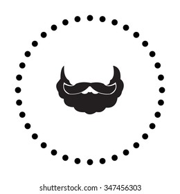 vector illustration of modern icon Santa Claus