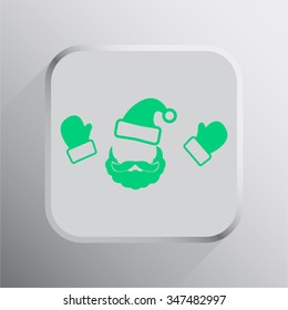 vector illustration of modern icon Santa Claus