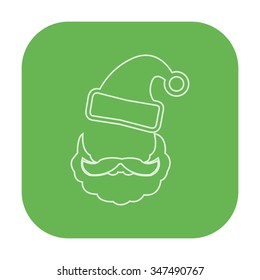 vector illustration of modern icon Santa Claus