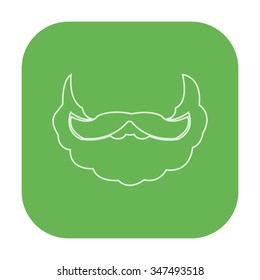 vector illustration of modern icon Santa Claus