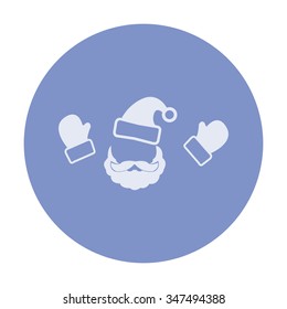 vector illustration of modern icon Santa Claus