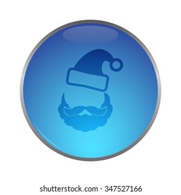 vector illustration of modern icon Santa Claus