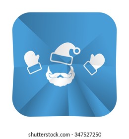 vector illustration of modern icon Santa Claus