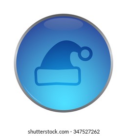 vector illustration of modern icon Santa Claus