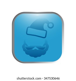 vector illustration of modern icon Santa Claus