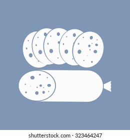 vector illustration of modern icon sausage