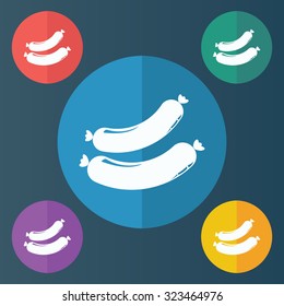 vector illustration of modern icon sausage