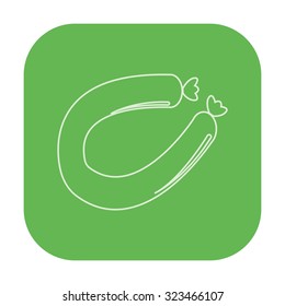 vector illustration of modern icon sausage