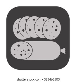 vector illustration of modern icon sausage