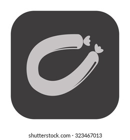 vector illustration of modern icon sausage