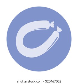vector illustration of modern icon sausage